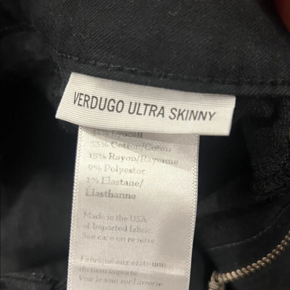 Paige Verdugo Ankle Zip black Skinny Jeans size 26 - Picture 13 of 13